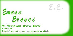 emese ercsei business card